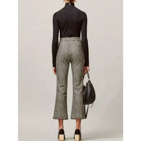Tory Burch Donegal Cropped Flare Pants Printed Career, 6 - Picture 2 of 11